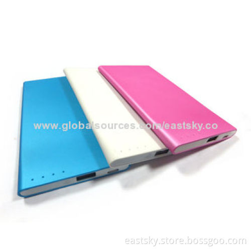 Promotional Slim Power Bank with 2,500mAh Capacity